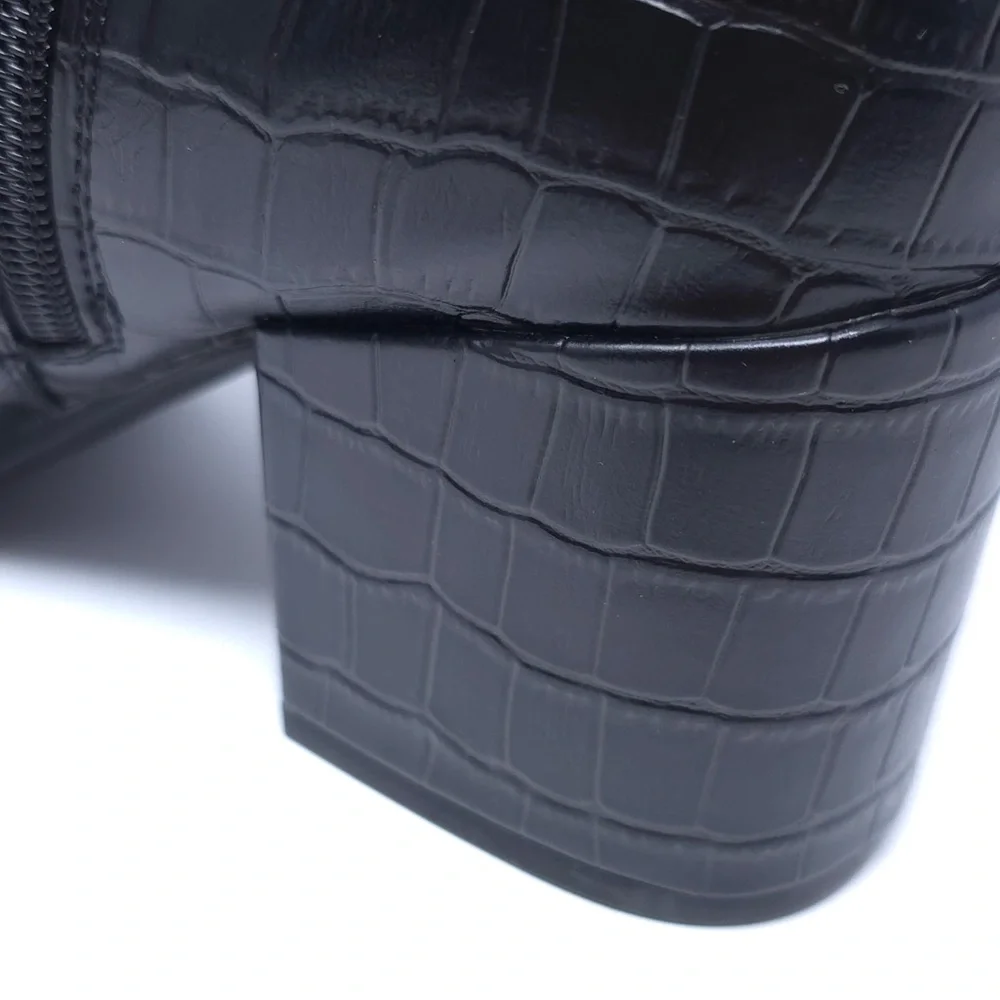 Kenneth Cole Reaction Women's Emerson Fashion Boot, Black Croco, 8M - Picture 7 of 13
